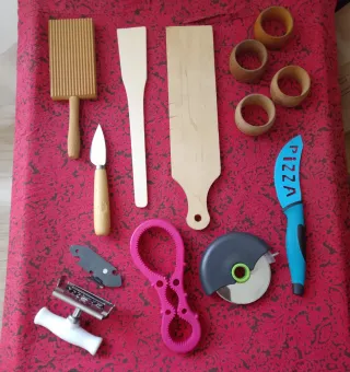 Set posate cucina legno e metallo