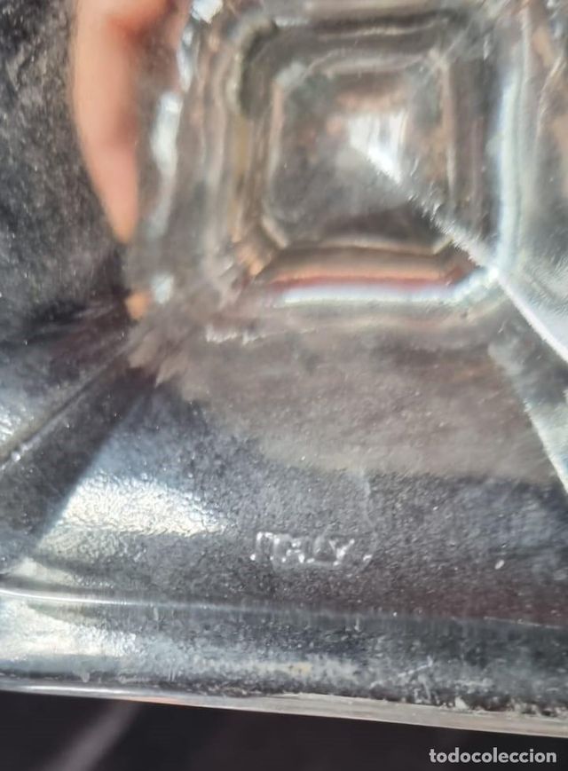 Jarrón cristal tallado mano Italia