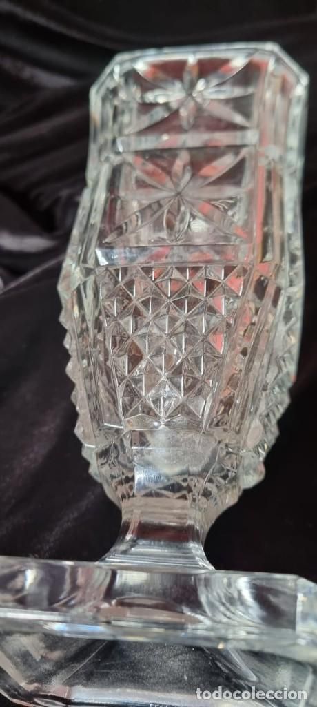 Jarrón cristal tallado mano Italia