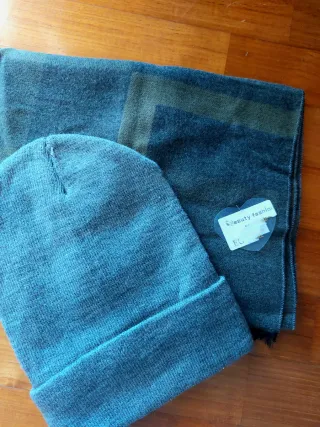 Set Sciarpa 30% Lana e Berretto Uomo