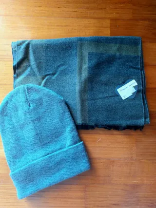 Set Sciarpa 30% Lana e Berretto Uomo