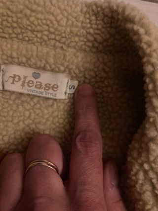 Gilet in denim con teddy internamente