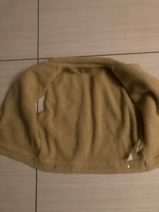 Gilet in denim con teddy internamente