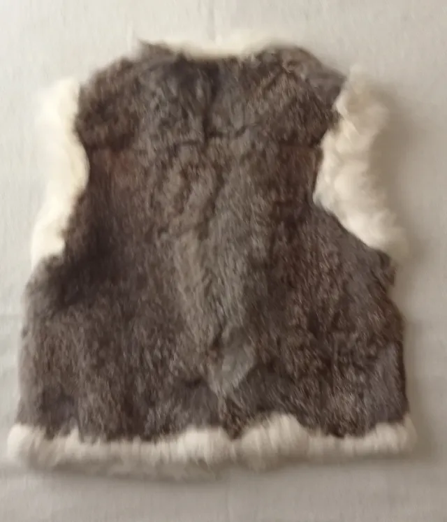 Chaleco infantil de pelo de conejo Talla 4