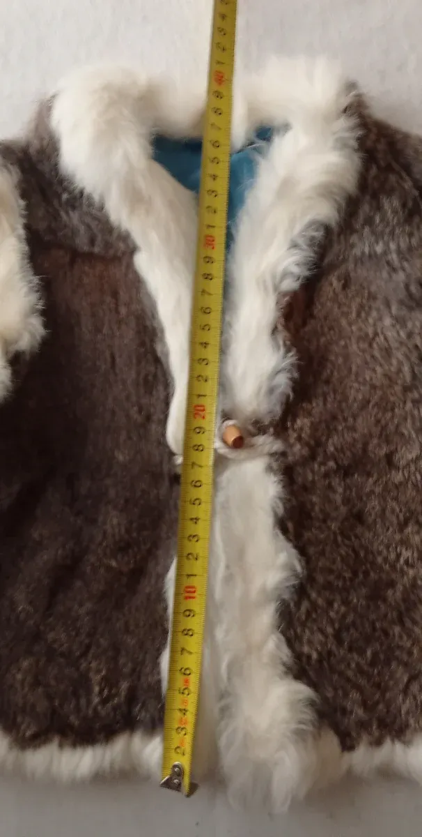 Chaleco infantil de pelo de conejo Talla 4