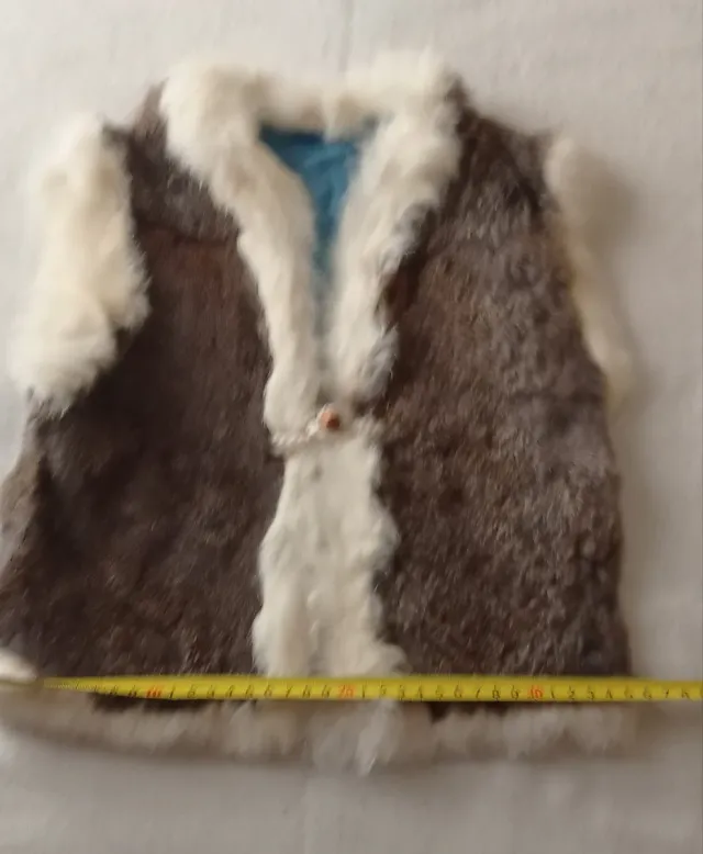 Chaleco infantil de pelo de conejo Talla 4