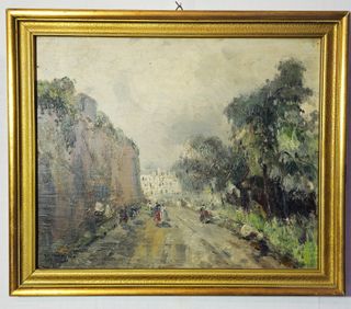 Dipinto olio su legno, firma Francesco Di marino