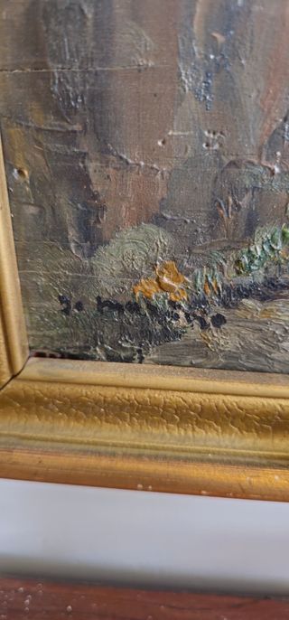 Dipinto olio su legno, firma Francesco Di marino