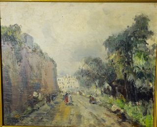 Dipinto olio su legno, firma Francesco Di marino