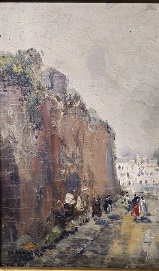 Dipinto olio su legno, firma Francesco Di marino