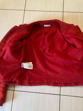 Giacca donna misto lana rossa