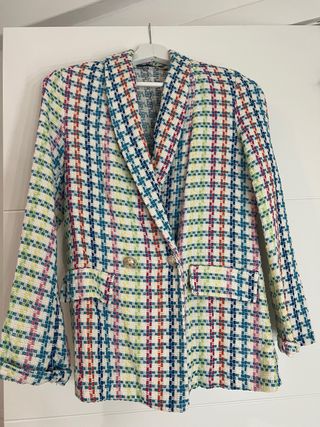 Americana cuadros multicolor