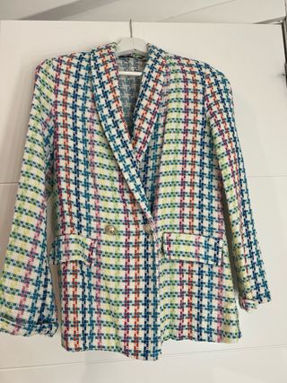 Americana cuadros multicolor