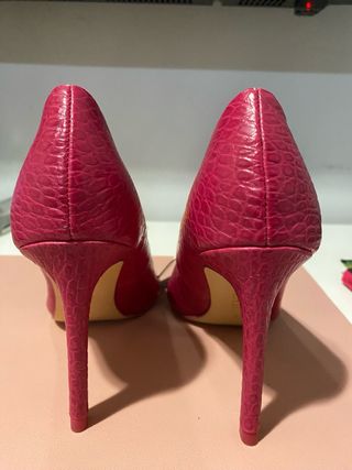 Tacones Zara Piel Rosa 37 nuevos con etiqueta