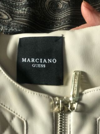Cazadora Guess Marciano Blanca Piel Nueva