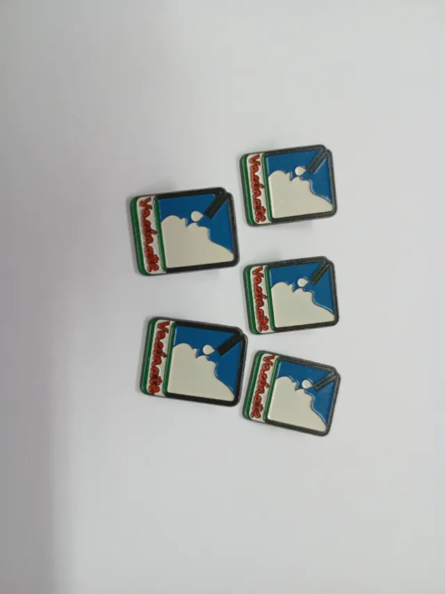 5 Pins Campaña Vacúnate. Metálicos.