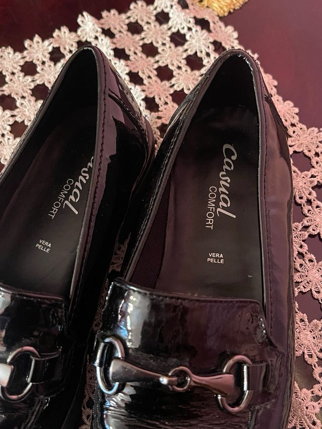 Mocassini in vera pelle neri