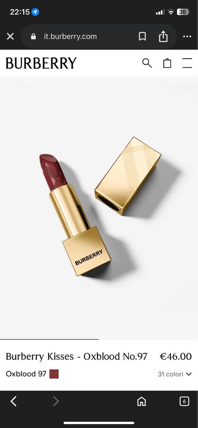 Rossetto Burberry Kisses Oxblood No.97