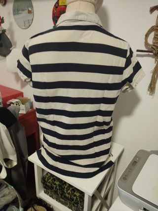 Polo Gant donna righe blu/bianco