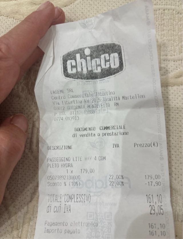 Passeggino leggero Chicco Lite Way Azzurro