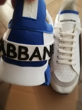 Sneakers Dolce & Gabbana basse bianche/blu