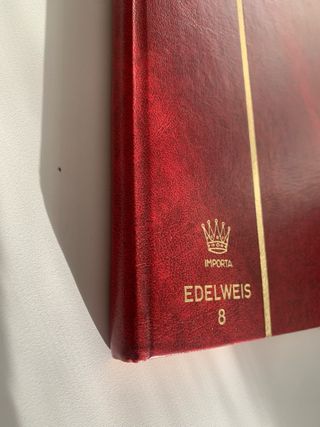Álbum Sellos Rojo Edelweiss 8 Hojas