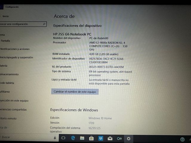 Portátil HP Negro/Gris