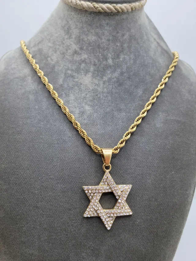 Colgante Estrella de David Dorado