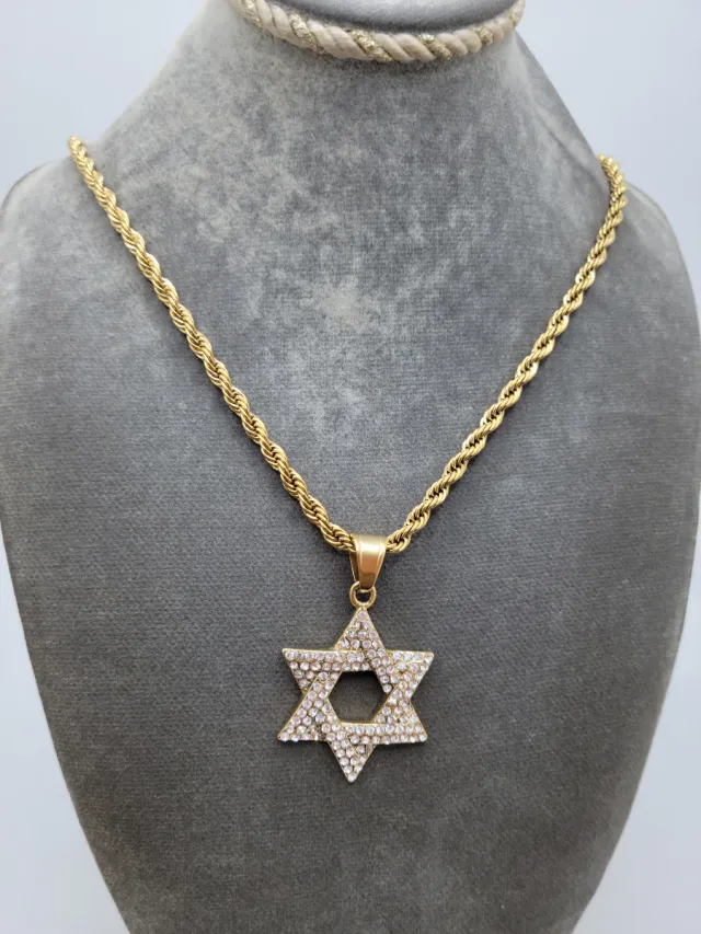 Colgante Estrella de David Dorado