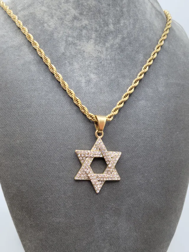 Colgante Estrella de David Dorado