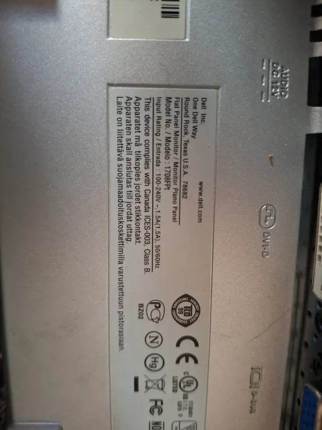 Monitor Dell PC Negro/Plateado 17 pulgadas