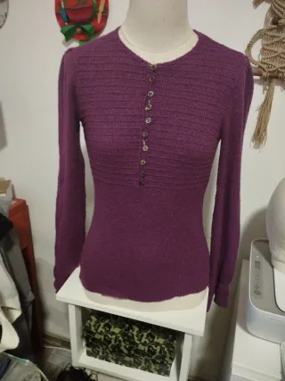 Maglia donna anni '70 viola taglia M