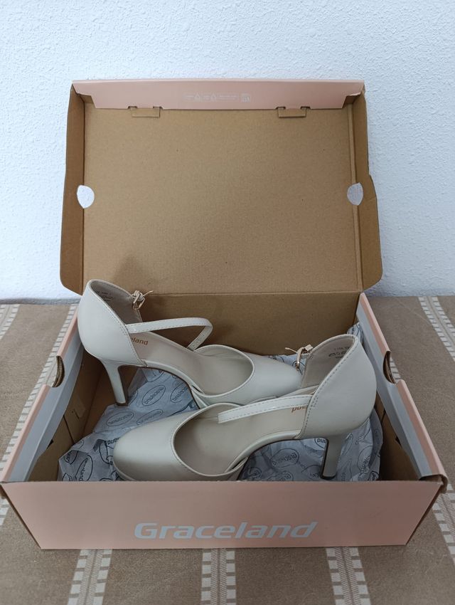 Tacones Graceland Talla 36 Blancos