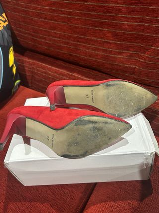 Zapatos de tacón piel rojos