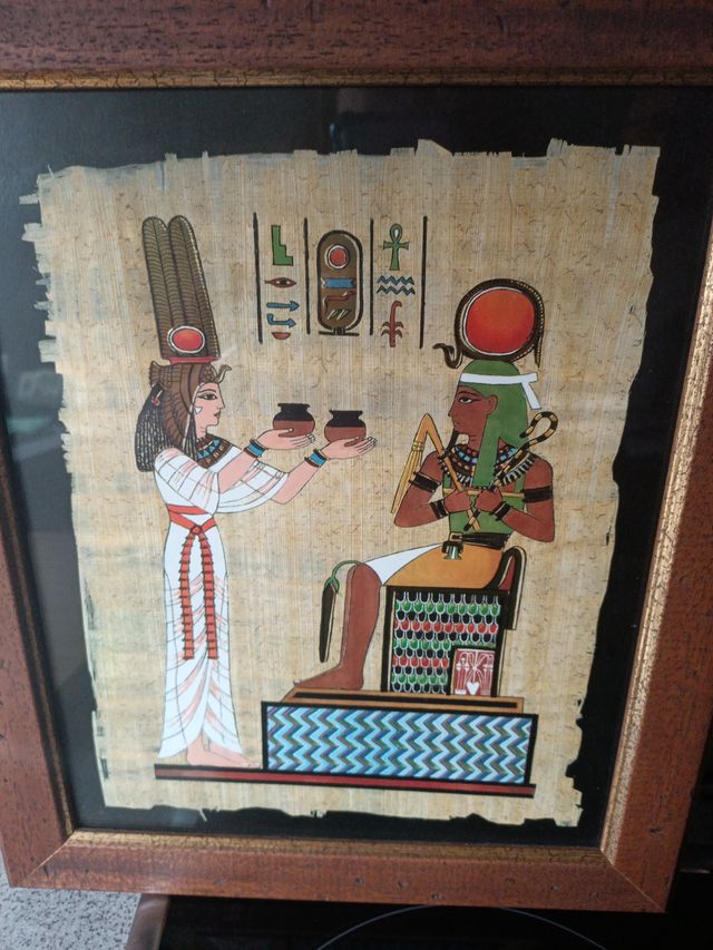 Quadro in legno di papiro egiziano