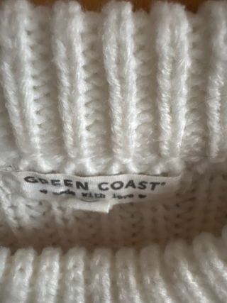 Jersey Green Coast Lana Blanco y Rojo