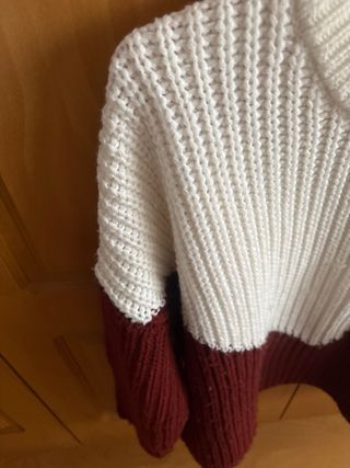 Jersey Green Coast Lana Blanco y Rojo