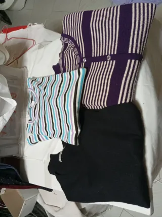 Lote 3 jerseys y camiseta rayas