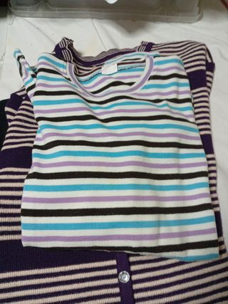 Lote 3 jerseys y camiseta rayas