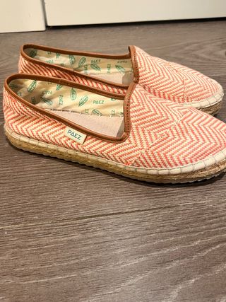 Alpargatas Páez Beige y Rosa