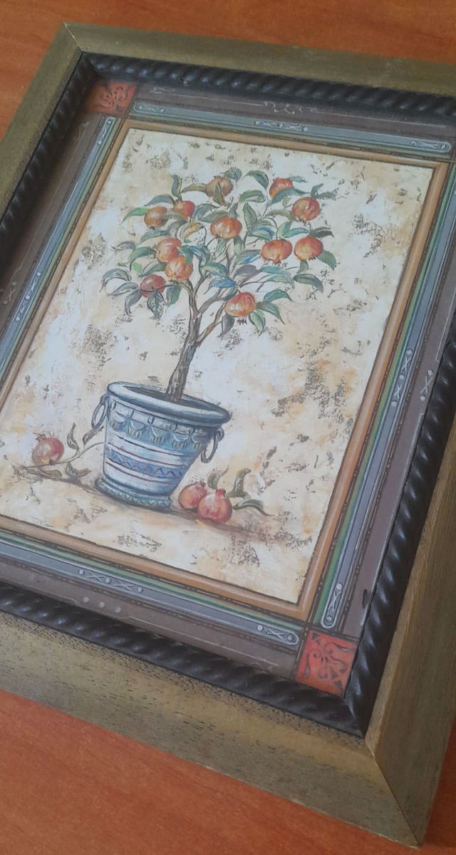 2 Cuadros árbol frutal en maceta