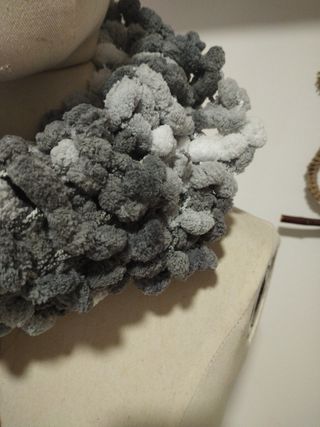 Sciarpa Infinity Grigio Bianco