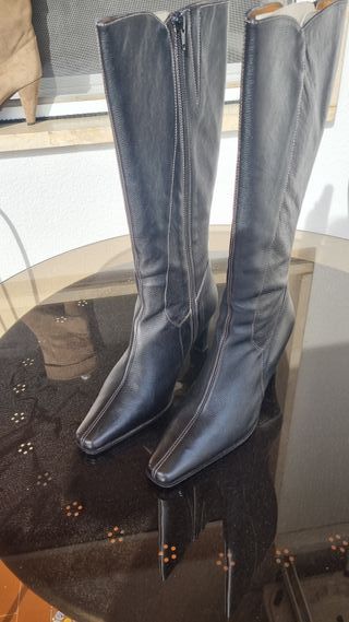 Stivali in pelle neri 38,5 alti