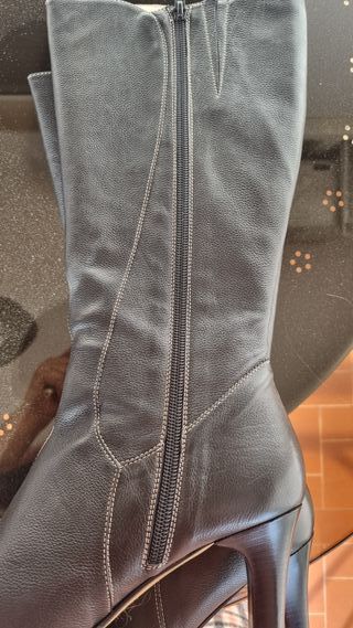 Stivali in pelle neri 38,5 alti