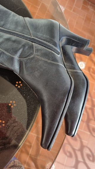 Stivali in pelle neri 38,5 alti