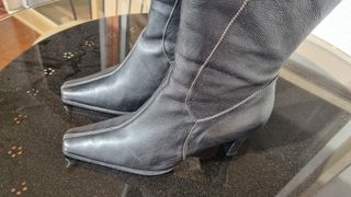 Stivali in pelle neri 38,5 alti