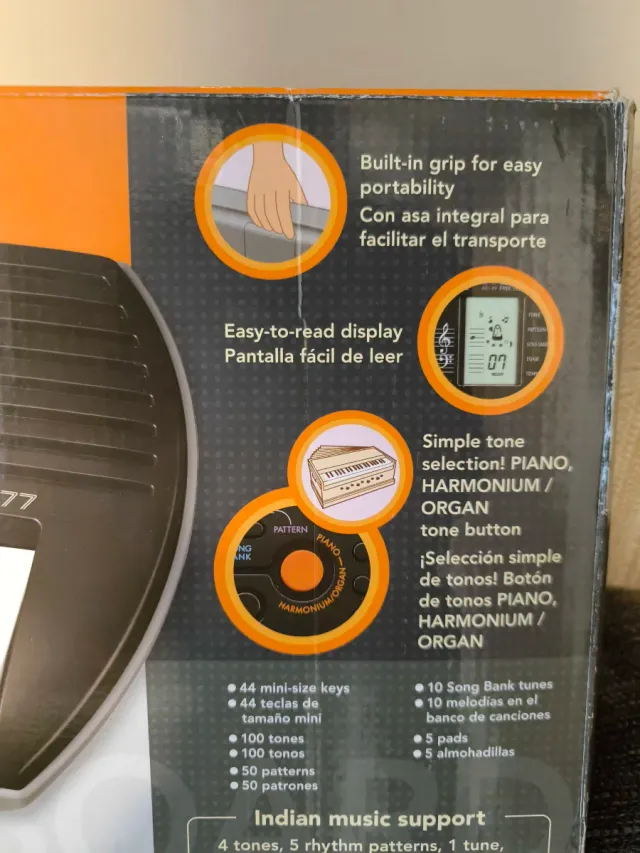 Órgano electrónico con 44 teclas