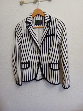 Chaqueta Rayas Azul y Blanco