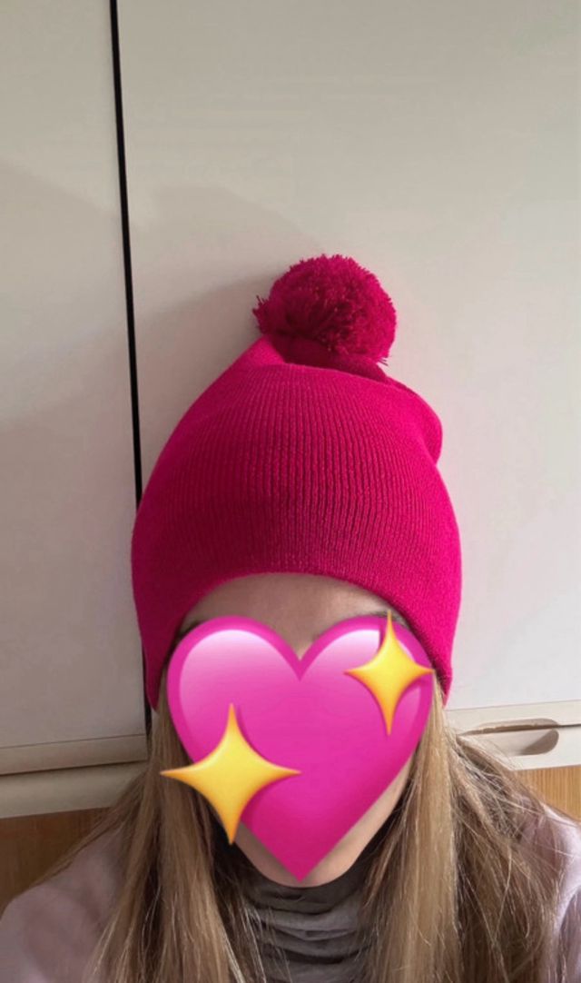 Berretto rosa con pompon