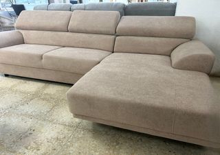 Sofá Chaiselongue Diseño Beige